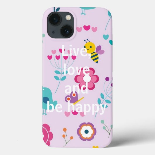 Live, Love en wees blij Case-Mate iPhone Case (Achterkant)