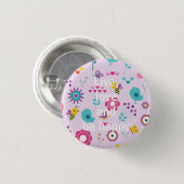 Live, Love en wees blij Ronde Button 3,2 Cm (Voorkant /achterkant)