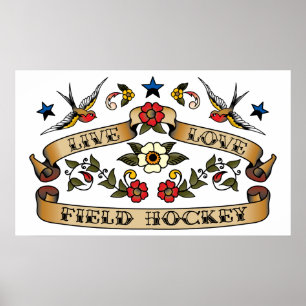 Live Love Field Hockey Poster