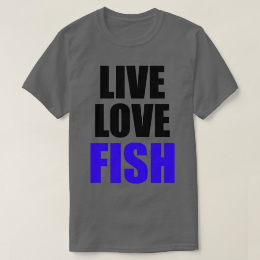 Live Love Fish 2 T-shirt (Design voorkant)