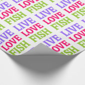 Live Love Fish Bright Cadeaupapier (Hoek)