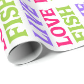 Live Love Fish Bright Cadeaupapier (Rol Hoek)