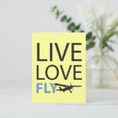 Live Love Fly Briefkaart (Staand voorkant)