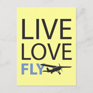 Live Love Fly Briefkaart