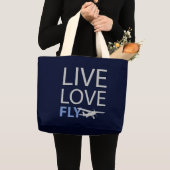 Live Love Fly Grote Tote Bag (Voorkant (product))