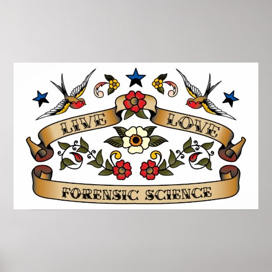 Live Love Forensic Science Poster (Voorkant)