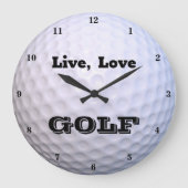 Live, Love GOLF Grote Klok (Voorkant)