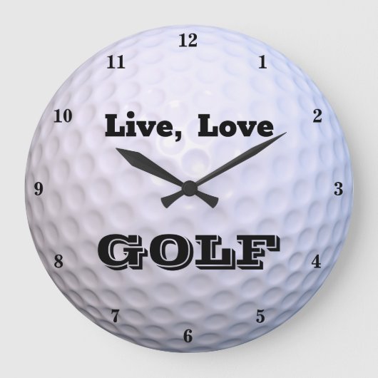 Live, Love GOLF Grote Klok (Voorkant)