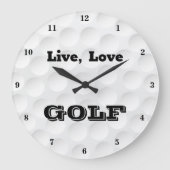 Live, Love GOLF Grote Klok (Voorkant)
