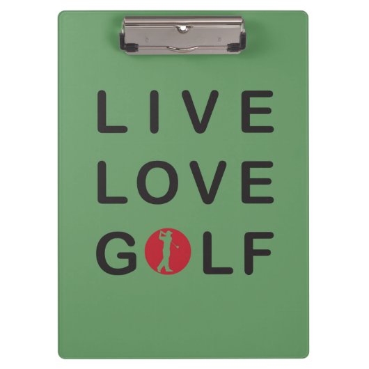 Live love golf klembord (Voorkant)