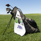 Live Love Golf Monogram Golfhanddoek (Groen)