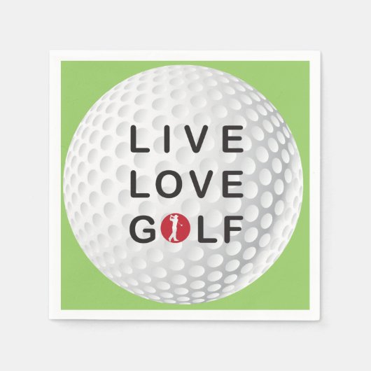 Live, love golf servetten (Voorkant)