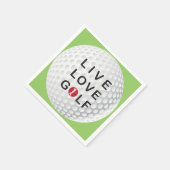 Live, love golf servetten (Hoek)