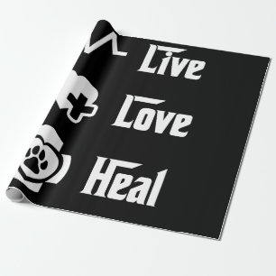 Live Love Heal Vet Tech for Veterinary Technicians Cadeaupapier