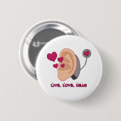 Live, Love, Hear Button (Voorkant /achterkant)