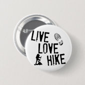 Live, Love, Hike Ronde Button 5,7 Cm (Voorkant /achterkant)