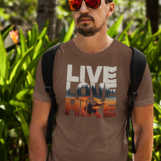 Live Love Hike T-shirt voor wandelaars