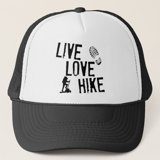 Live, Love, Hike Trucker Pet (Voorkant)