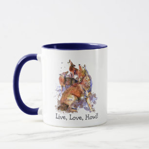 Live Love Howl Fun Quote Howling Coyotes Mok