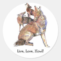 Live Love Howl Fun Quote Howling Coyotes