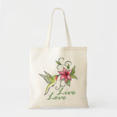 Live Love Hummingbird Tote Bag (Voorkant)