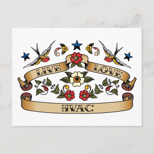 Live Love HVAC Briefkaart (Voorkant)