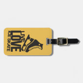 Live Love Ice Schaats | Schatting in figuur 1 Bagagelabel (Voorkant horizontaal)