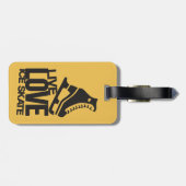 Live Love Ice Schaats | Schatting in figuur 1 Bagagelabel (Achterkant horizontaal)