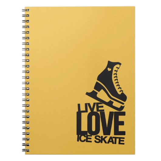 Live Love Ice Schaats | Schatting in figuur 1 Notitieboek (Voorkant)