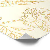 Live Love Inspire Gold Floral Poster (Hoek)