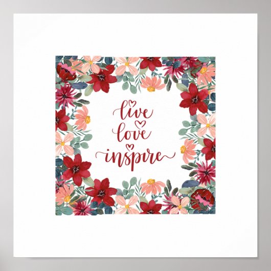 Live Love inspireren Poster (Voorkant)