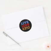 Live Love Keto Funny Lose Weight Motivation Ronde Sticker (Envelop)