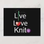 Live Love Knit Briefkaart (Voorkant)