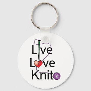 Live Love Knit Sleutelhanger