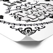 Live Love laat een ouderwets afdrukken Poster (Hoek)