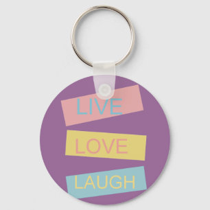 Live love lach motivatie grafisch ontwerp sleutelhanger