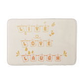 Live Love Lach Schattigee Notedry Badmat (Voorkant)