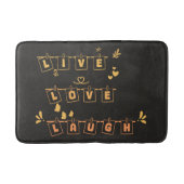 Live Love Lach Schattigee Notedry Badmat (Voorkant)