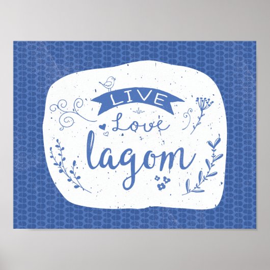 Live Love Lagom - Fun Swedish Poster (Voorkant)