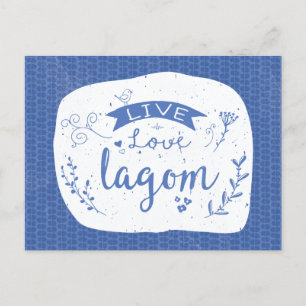 Live Love Lagom - Zweeds Briefkaart