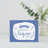 Live Love Lagom - Zweeds Briefkaart (Staand voorkant)