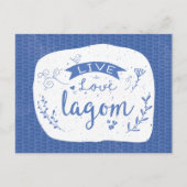 Live Love Lagom - Zweeds Briefkaart (Voorkant)