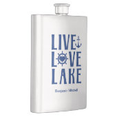 Live Love Lake - Nautical Valentijnsdag Boat Flas Flacon (Rechts)