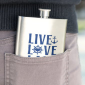 Live Love Lake - Nautical Valentijnsdag Boat Flas Flacon (Voorbeeld)