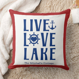 Live Love Lake - Nautilus Boot Meerhuis Kussen