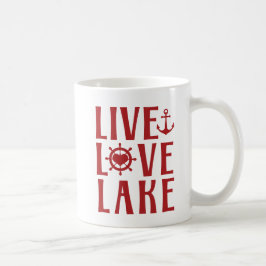 Live Love Lake - Nautisch Valentijnsdag Koffiemok