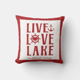 Live Love Lake - Zeevaartboot Valentijnsdag Door Kussen