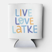 Live Love Latke Hanukkah Design Blikjeskoeler (Voorkant)