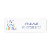 Live Love Latke Hanukkah Design Etiket (Voorkant)