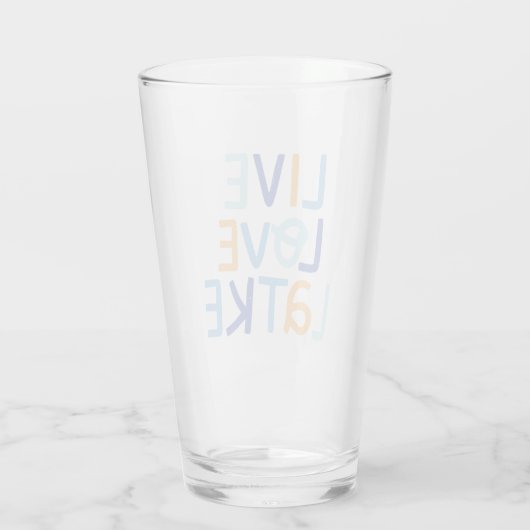 Live Love Latke Hanukkah Design Glas (Achterkant)